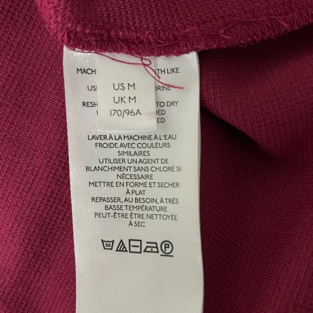 Free People Bianca Womens Dress Barbie Pink Medium open tie back  Long Sleeve - Picture 6 of 9